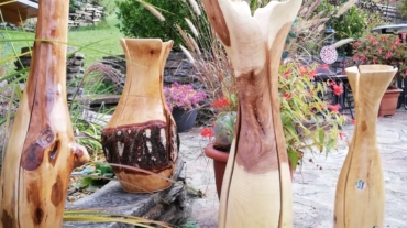 Holzvasen von Horst Pregetter